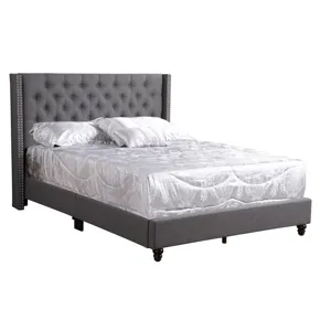 Julie - G1904-Qb-Up Queen Upholstered Bed - Gray
