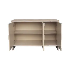 Accent Cabinet Farmhouse Style 3 Door Wooden Cabinet Sideboard Buffet Server Cabinet Storage Cabinet