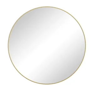 Wall Mirror Circular Mirror Metal Framed Mirror Round Vanity Mirror Dressing Mirror, For Bathroom, L