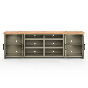 Vineyard - 96\" TV Stand - Sage Green / Fruitwood