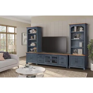 Americana - 84\" TV Stand - Corduroy Blue