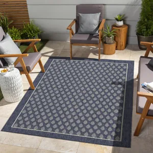 Sunshine - 2\'7\" X 7\'3\" Polypropylene Indoor / Outdoor Area Rug - Blue