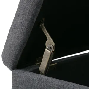 Avalon - Storage Ottoman Bench - Slate Grey