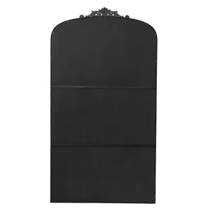 Full Length Mirror, Arched Mirror Hanging Or Leaning Against Wall, Large Mirror For Living Room - Bl