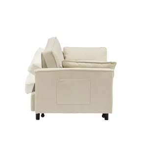 Upholstered Broaching Machine, Plank Support, Upholstered Frame Broaching Machine, Twin Bed - Beige