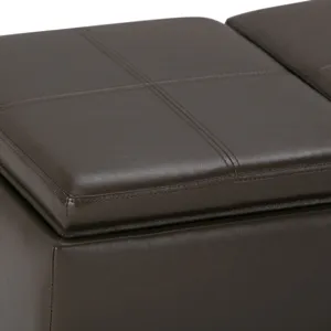 Avalon - Storage Ottoman - Chocolate Brown