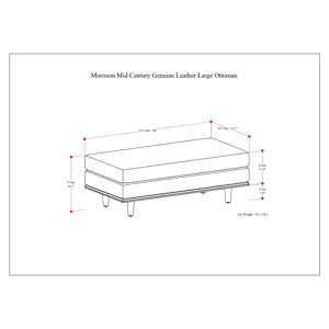 Morrison - Large Rectangular Ottoman - Caramel Brown