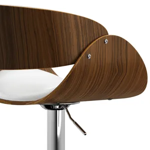 Amery - Adjustable Swivel Bar Stool - White