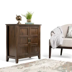 Burlington - Low Storage Cabinet - Mahogany Brown