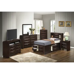 Marilla - G1525G-TSB3 Twin Storage Bed - Cappuccino