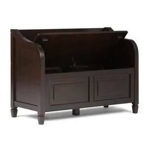 Connaught - Entryway Storage Bench - Dark Chestnut Brown