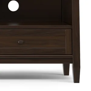 Warm Shaker Warm - Shaker 72\" Low TV Media Stand - Tobacco Brown