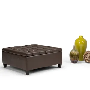 Harrison - Coffee Table Storage Ottoman - Chocolate Brown