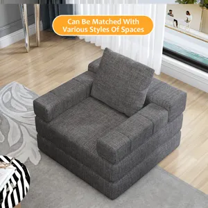 Single Sofa Chair That Converts To A Single Sofa Bed For Living Room, Guest Room, Playroom - Dark Gr