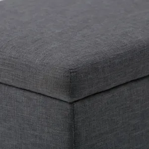 Avalon - Storage Ottoman Bench - Slate Grey