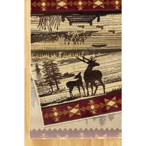 Nature\'s Nest - GC_CBL3005 Multi 2\' x 3\' Lodge Area Rug