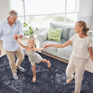 6\' x 9\' Area Rugs, Washable Rug, Low-Pile, Non-Slip, Non-Shedding, Foldable, Kid & Pet Friendly Ar