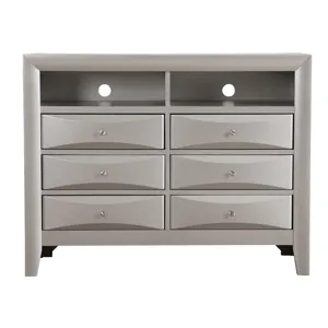 Marilla - G1503-TV2 Media Chest - Silver Champagne