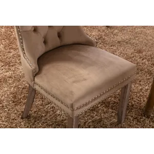 Nikki - Modern, High-End Tufted Solid Wood Contemporary Velvet Upholstered Dining Chair With Wood Le