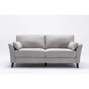 Damian - Woven Fabric Sofa - Light Gray