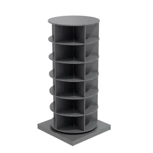 360 Rotating Shoe Cabinet 6 Layers - Gray