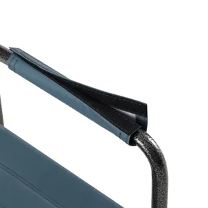 Padded Folding Outdoor Chair With Storage Pockets, Lightweight Oversized Directors Chair For Indoor,