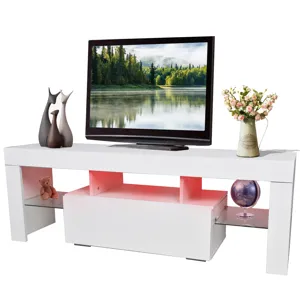 TV Stand With Storage 43\" LED Modern TV Media Console Entertainment Center With Drawer TV Cabinet F