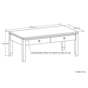 Cosmopolitan - Coffee Table - Mahogany Brown