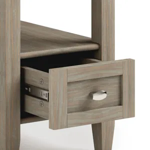 Warm Shaker - Narrow Side Table - Distressed Grey
