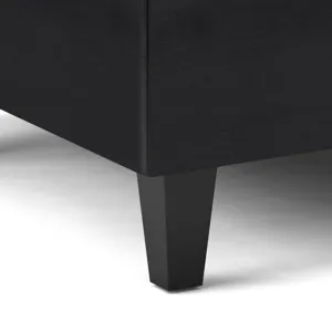 Harrison - Small Coffee Table Storage Ottoman - Midnight Black