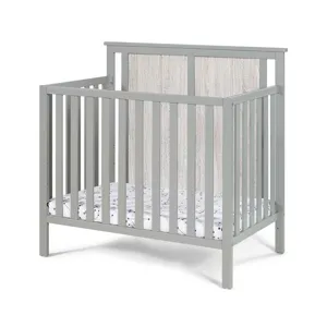 Connelly - Mini Crib With Mattress Pad - Gray / Rockport Gray