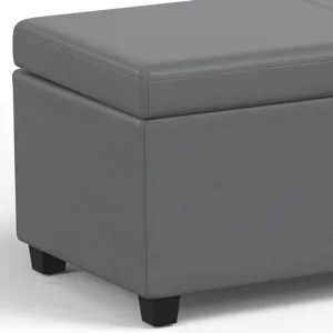 Avalon - Extra Large Storage Ottoman Bench - Stone Grey
