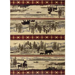 Nature\'s Nest - GC_CBL3005 Multi 2\' x 3\' Lodge Area Rug