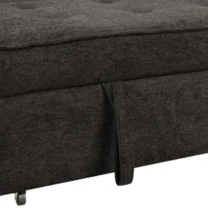 Modern L-Shape 3 Seat Reversible Sectional Couch, Pull Out Sleeper Sofa With Storage Chaise And 2 St