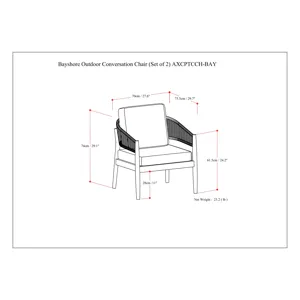 Bayshore - Outdoor Conversation Chair (Set of 2) - Natural