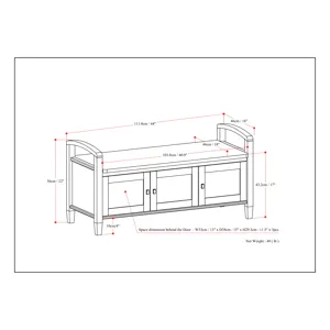 Warm Shaker - Entryway Storage Bench - White