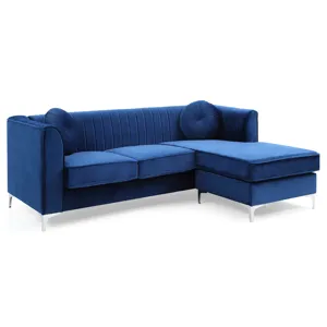 Delray - G791B-SC Sofa Chaise (3 Boxes) - Navy Blue