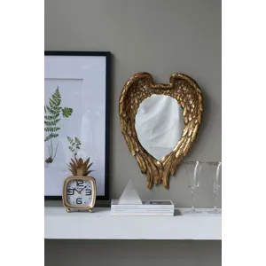 Golden Wing Accent Mirror, Wall Mirror For Living Room - Gold
