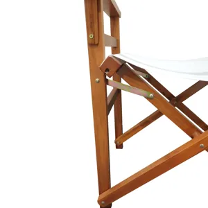 Folding Director Chair Canvas (Set of 2) - White