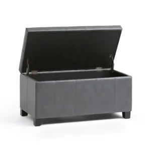 Dover - Storage Ottoman Bench - Stone Grey
