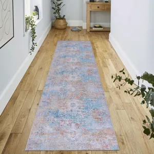 2\'6\'\' X 10\' Area Rug, Washable Rug, Low-Pile, Non-Slip, Non-Shedding, Foldable, Kid & Pet Friend
