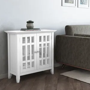 Bedford - Low Storage Media Cabinet - White