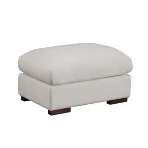 Tatman - Linen Blend Sectional With 2 Ottomans - Beige