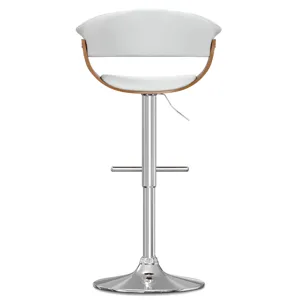 Sheldon - Adjustable Swivel Bar Stool - White