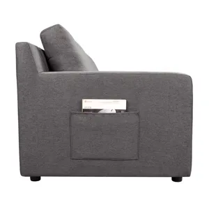Waylon - 7-Seater U-Shape Sectional Sofa Chaise With Pocket - Gray
