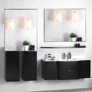 40X30\" Silver Rectangular Wall-Mounted Beveled Bathroom Mirror, Square Angle Metal Frame Wall Mount