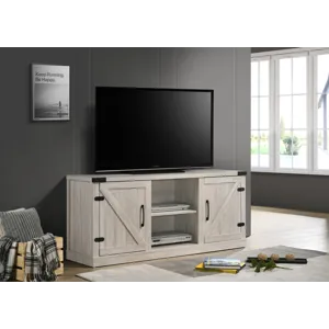 Salma - 58" Wide TV Stand With 2 Open Shelves And 2 Cabinets - Dusty Gray