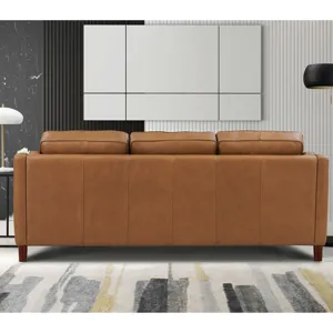 Bella - Leather Sofa - Cognac