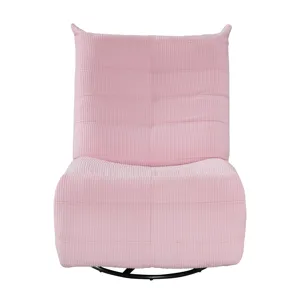 Georgena - Corduroy Swivel Glider Recliner - Pink