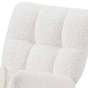 Comfy Upholstered Lounge Chair Rocking Chair With High Backrest, For Nursing Baby, Reading, Napping 